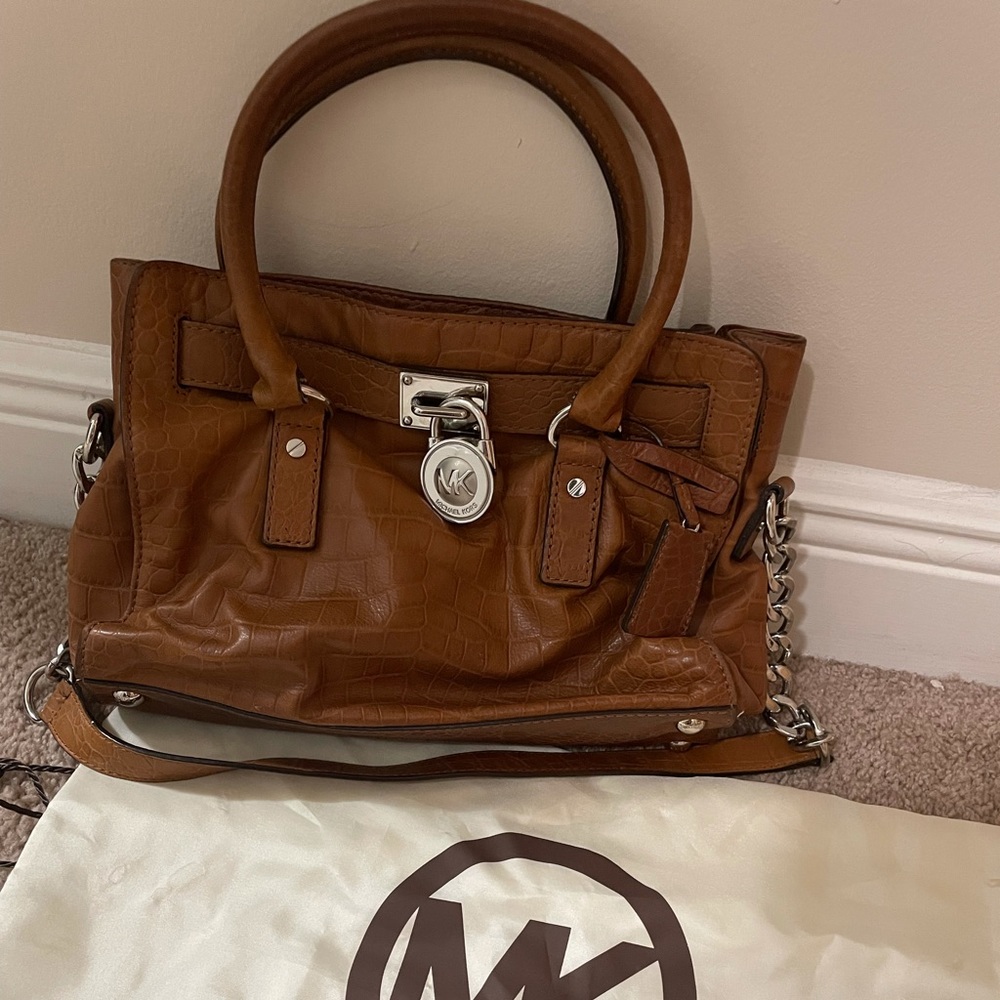 Croc leather Michael Kors purse